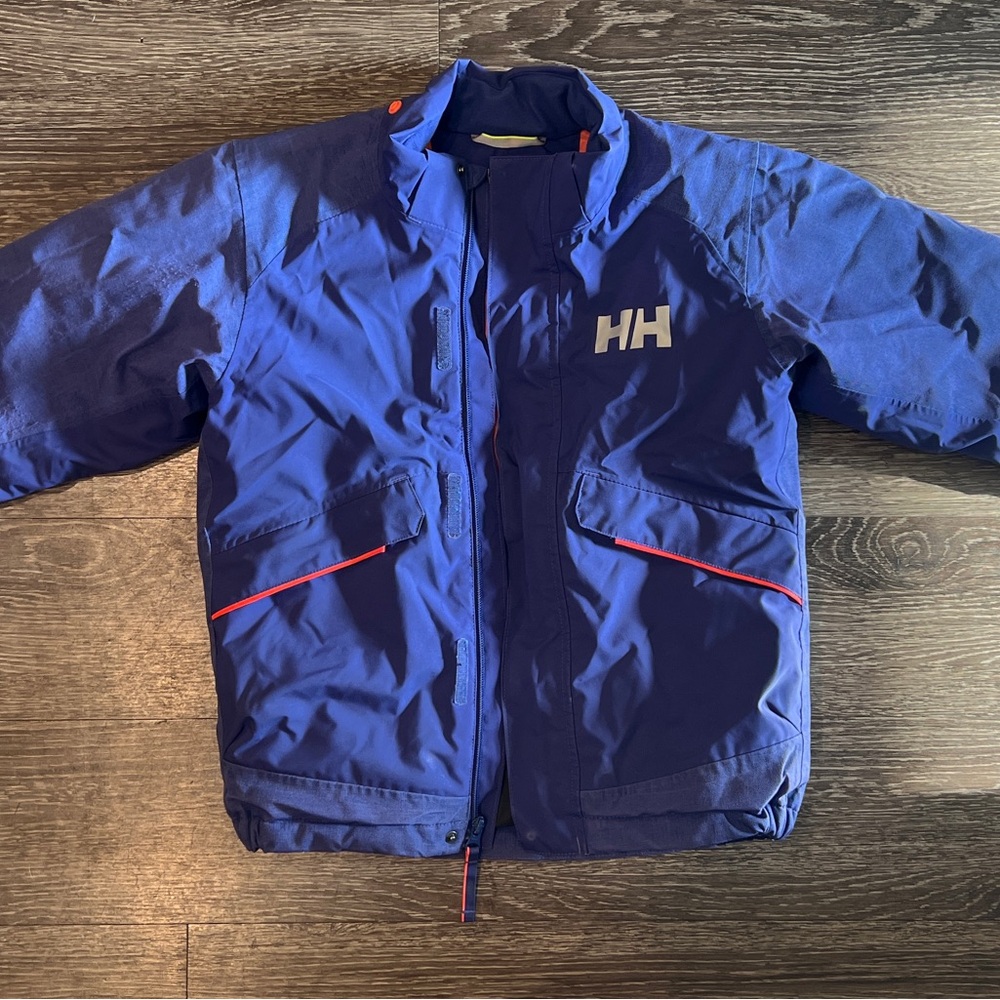 Helly Hansen Royal Purple Blue Ski Jacket with Crimson Details